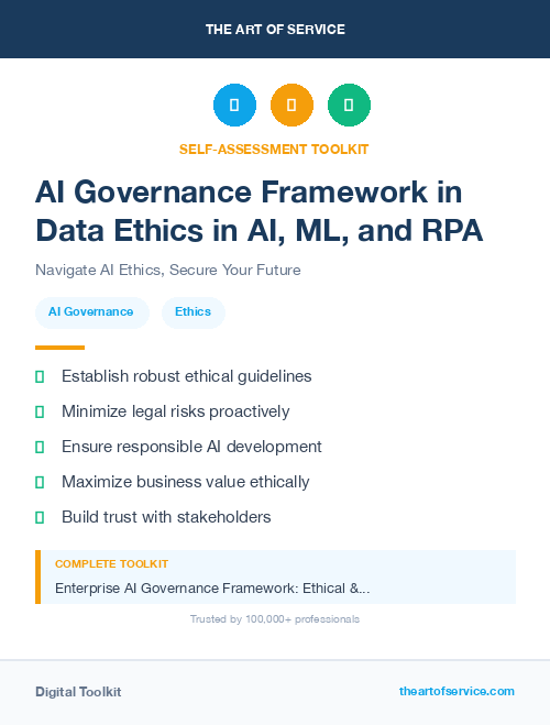 AI Governance Framework in Data Ethics in AI, ML, and RPA