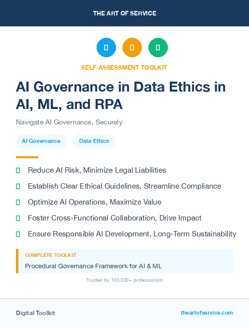 AI Governance in Data Ethics in AI, ML, and RPA