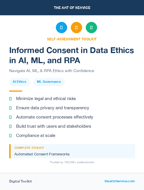Informed Consent in Data Ethics in AI, ML, and RPA