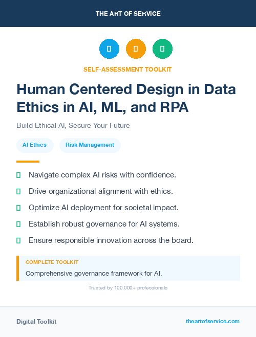 Human Centered Design in Data Ethics in AI, ML, and RPA