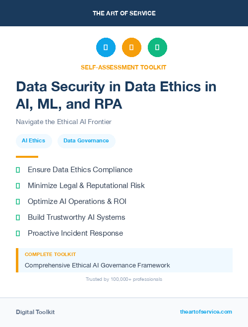 Data Security in Data Ethics in AI, ML, and RPA