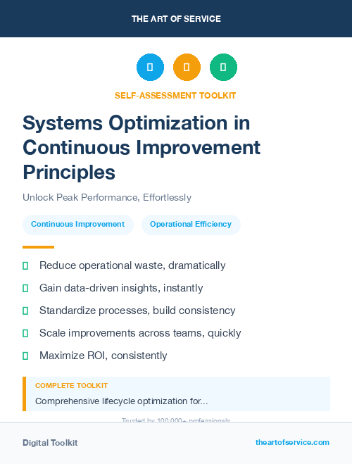 Systems Optimization in Continuous Improvement Principles