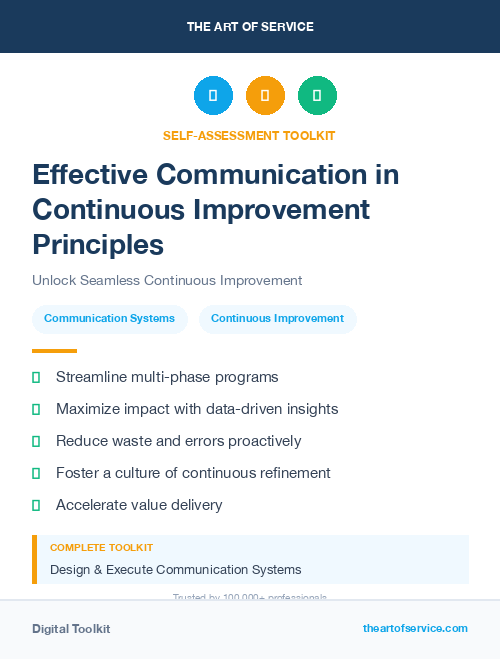 Effective Communication in Continuous Improvement Principles