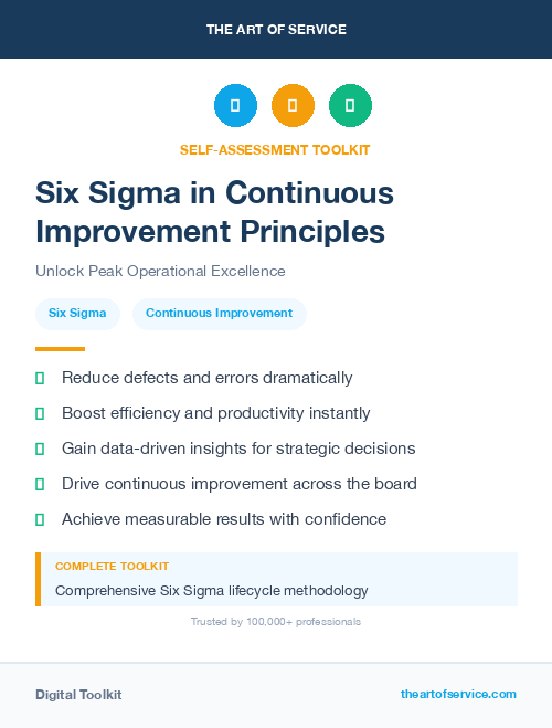 Six Sigma in Continuous Improvement Principles