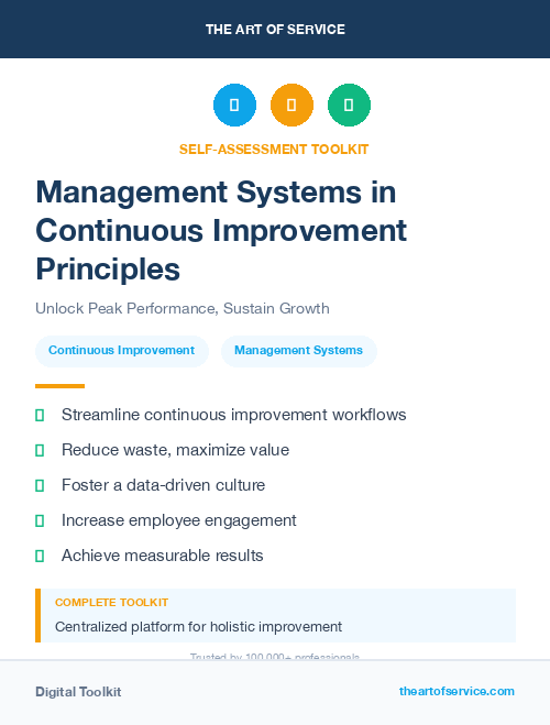 Management Systems in Continuous Improvement Principles