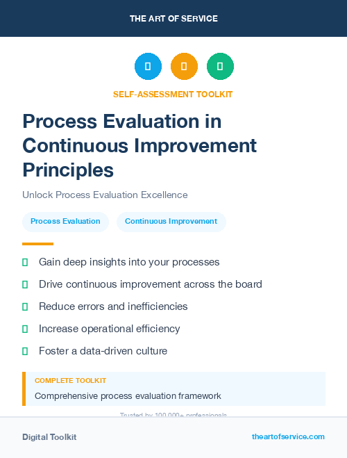 Process Evaluation in Continuous Improvement Principles