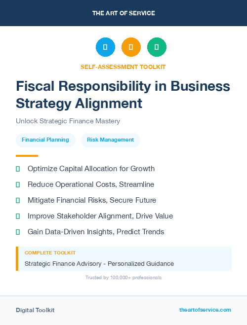 Fiscal Responsibility in Business Strategy Alignment