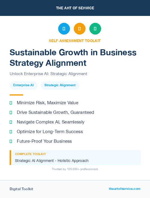 Sustainable Growth in Business Strategy Alignment