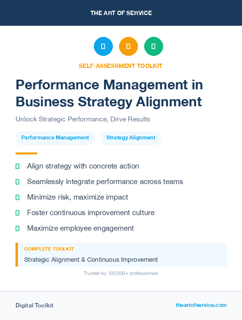 Performance Management in Business Strategy Alignment