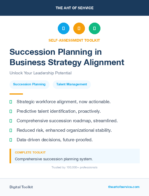 Succession Planning in Business Strategy Alignment