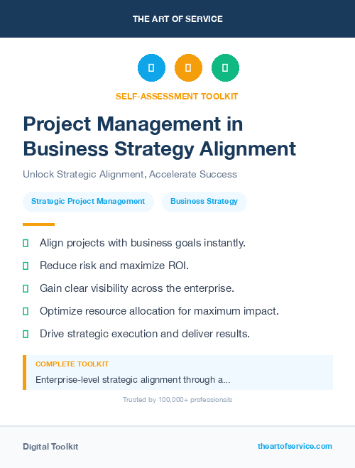 Project Management in Business Strategy Alignment