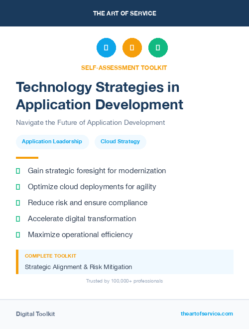 Technology Strategies in Application Development