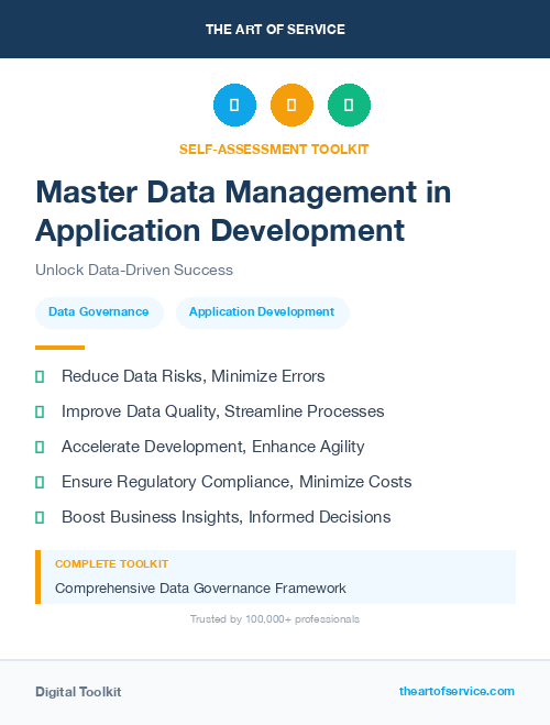 Master Data Management in Application Development