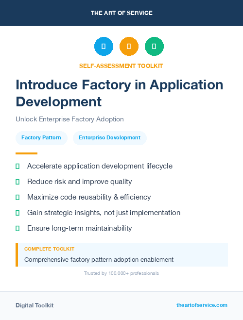 Introduce Factory in Application Development