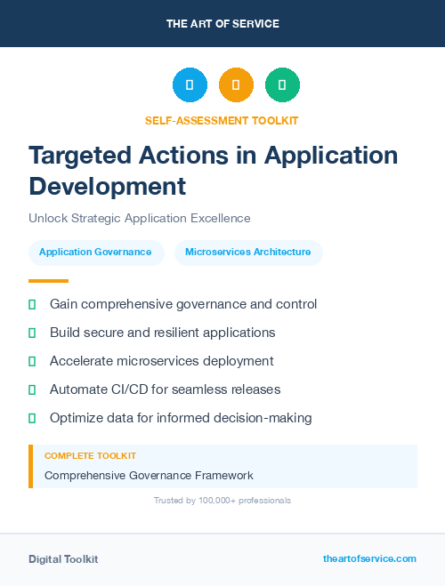 Targeted Actions in Application Development