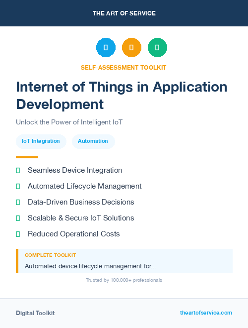 Internet of Things in Application Development