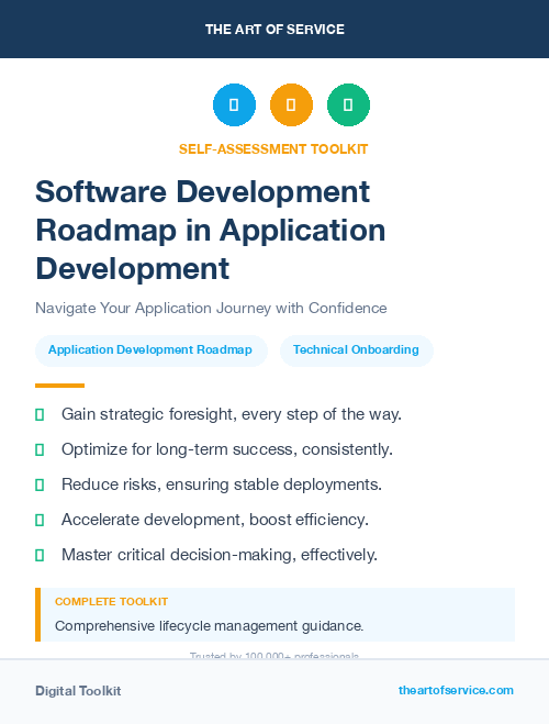 Software Development Roadmap in Application Development