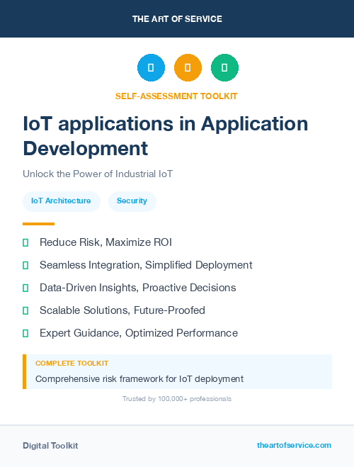 IoT applications in Application Development