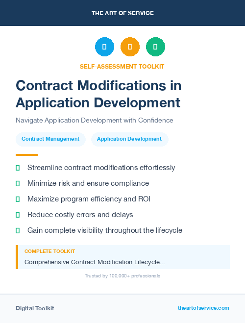 Contract Modifications in Application Development