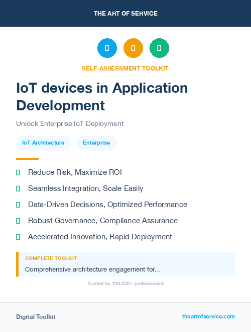 IoT devices in Application Development