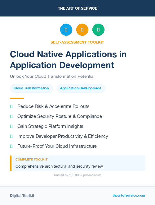Cloud Native Applications in Application Development