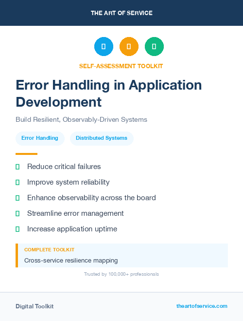 Error Handling in Application Development