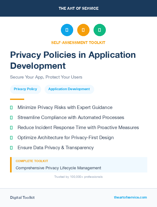 Privacy Policies in Application Development