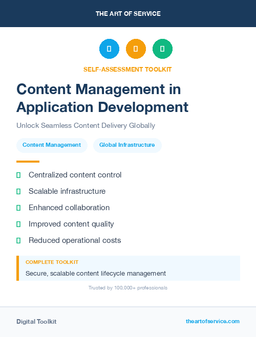 Content Management in Application Development