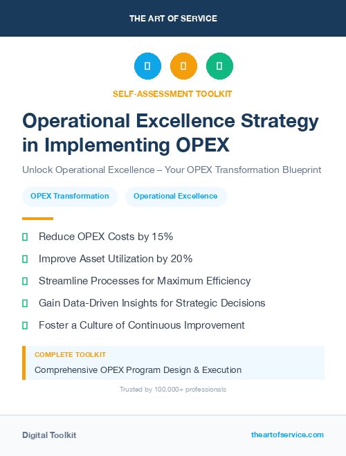 Operational Excellence Strategy in Implementing OPEX