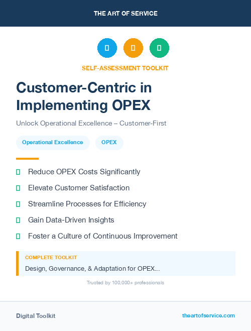 Customer-Centric in Implementing OPEX