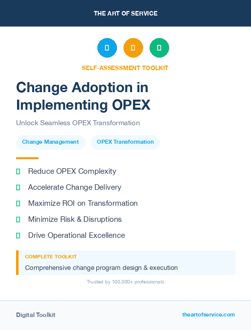 Change Adoption in Implementing OPEX