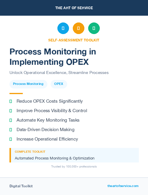 Process Monitoring in Implementing OPEX