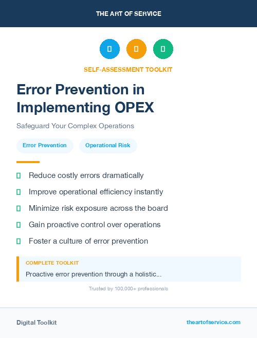 Error Prevention in Implementing OPEX