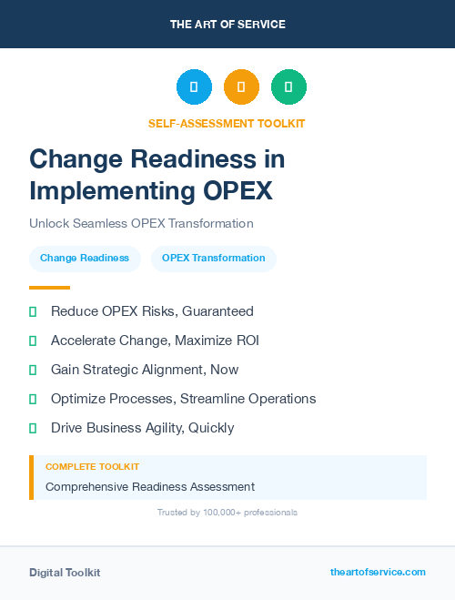 Change Readiness in Implementing OPEX