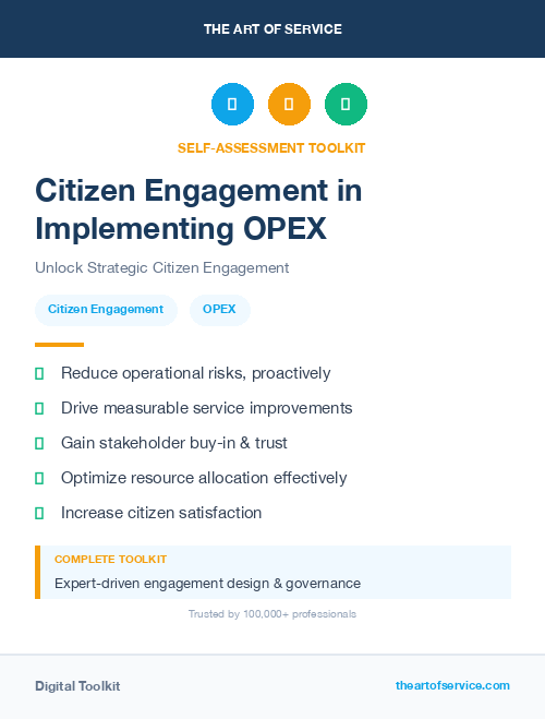 Citizen Engagement in Implementing OPEX