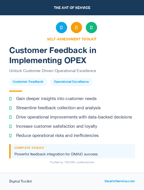 Customer Feedback in Implementing OPEX