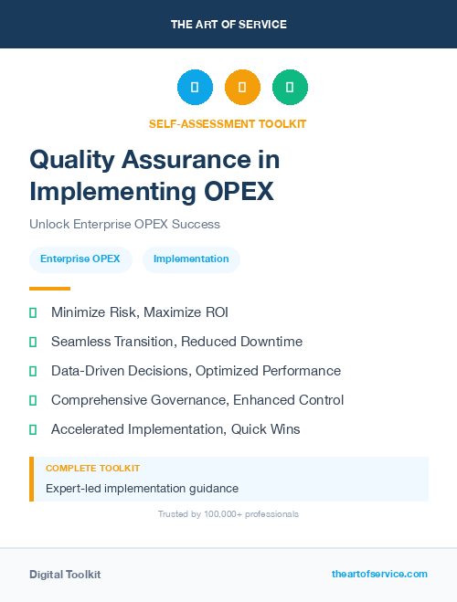 Quality Assurance in Implementing OPEX