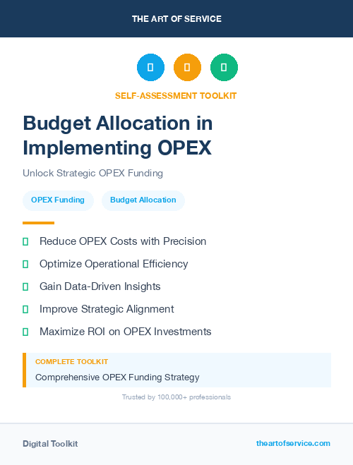 Budget Allocation in Implementing OPEX