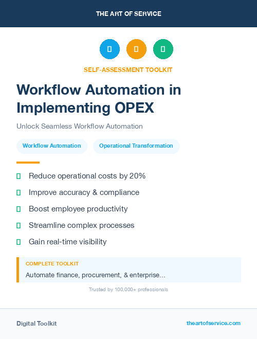 Workflow Automation in Implementing OPEX