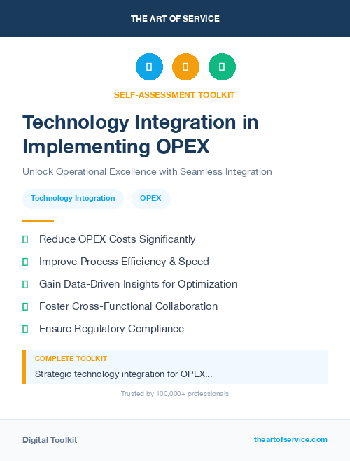 Technology Integration in Implementing OPEX