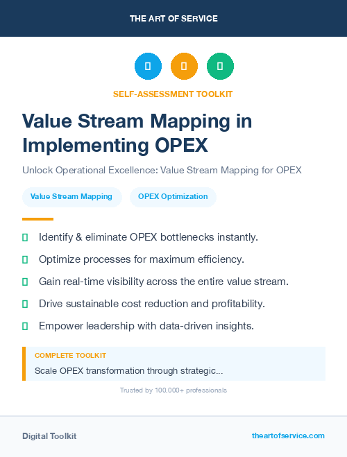 Value Stream Mapping in Implementing OPEX