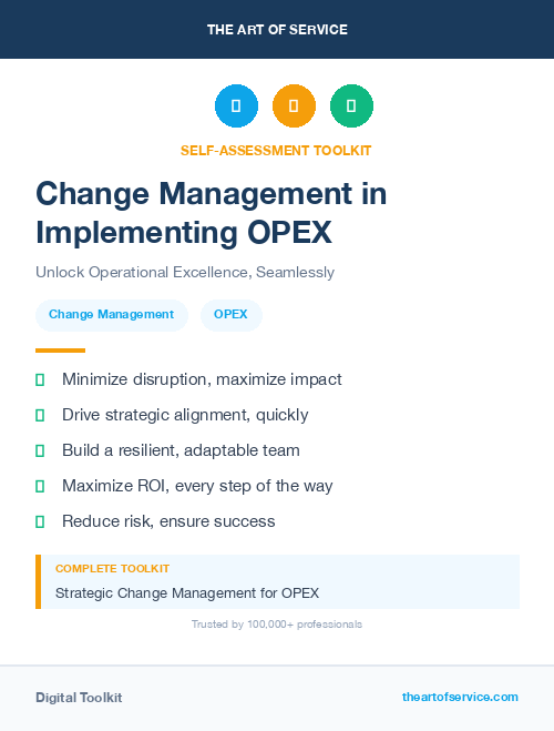 Change Management in Implementing OPEX
