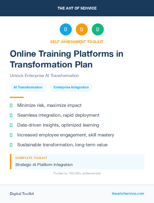 Online Training Platforms in Transformation Plan