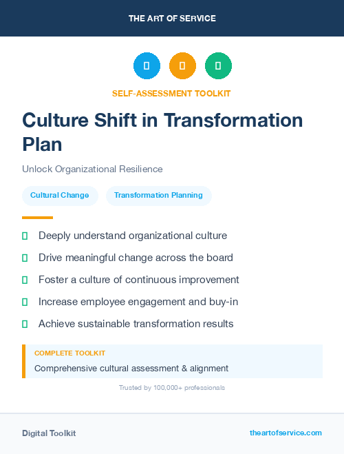 Culture Shift in Transformation Plan