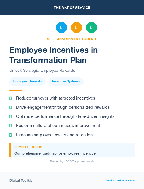 Employee Incentives in Transformation Plan