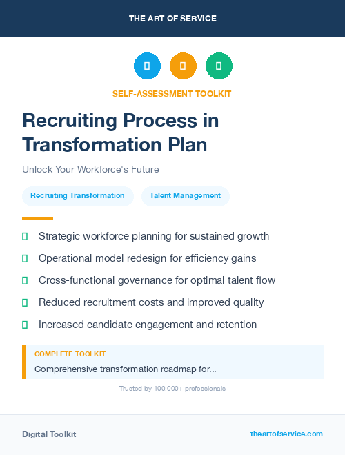 Recruiting Process in Transformation Plan