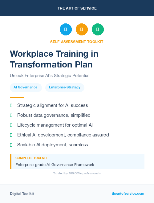 Workplace Training in Transformation Plan