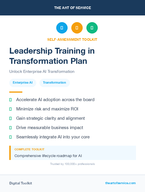 Leadership Training in Transformation Plan
