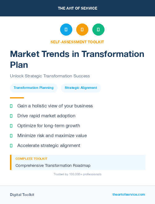 Market Trends in Transformation Plan