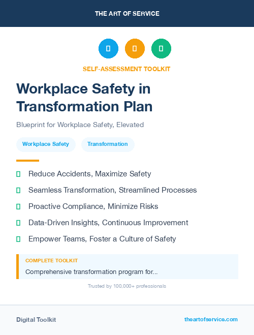 Workplace Safety in Transformation Plan